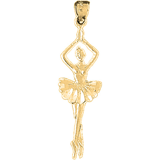 14K or 18K Gold 5th Position Ballerina Pendant