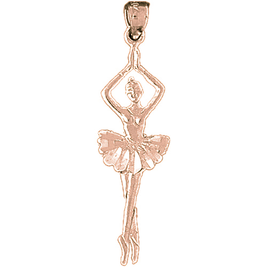 14K or 18K Gold 5th Position Ballerina Pendant