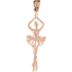 14K or 18K Gold 5th Position Ballerina Pendant