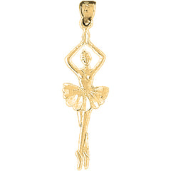 14K or 18K Gold 5th Position Ballerina Pendant