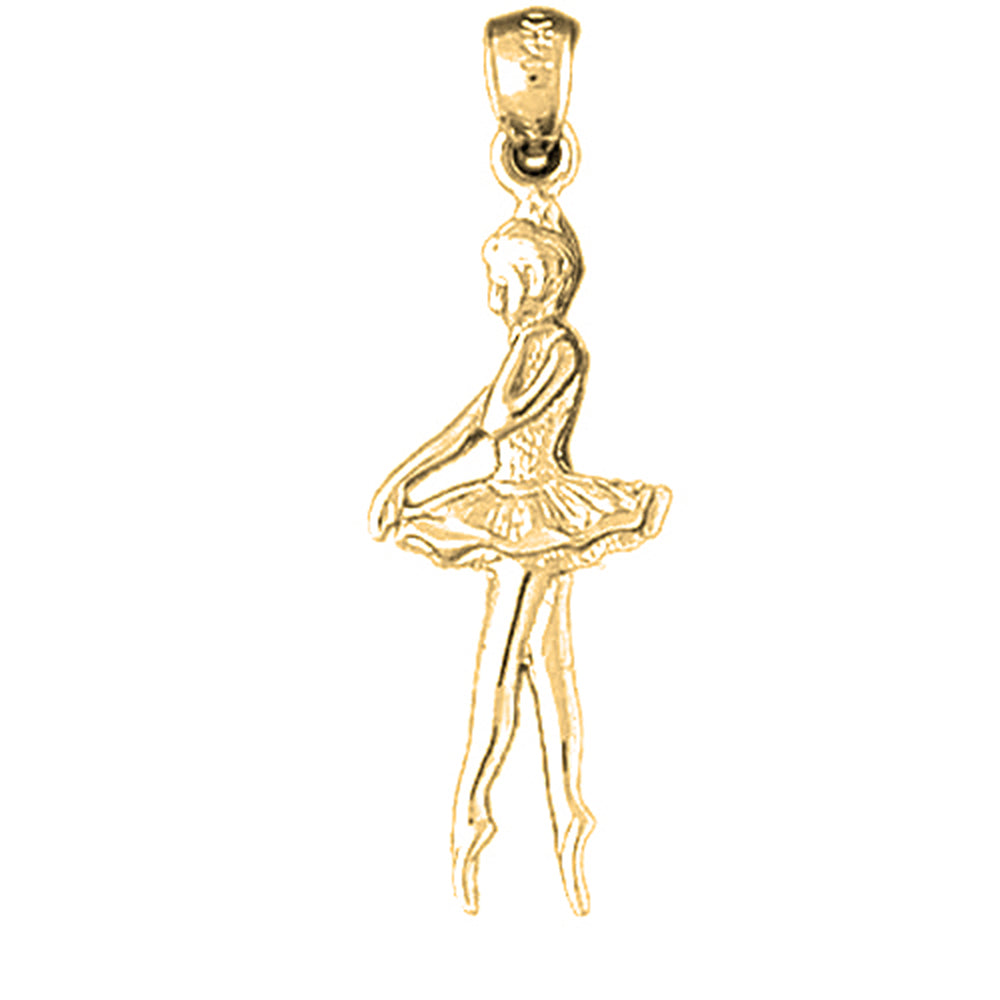 14K or 18K Gold Ballerina Pendant