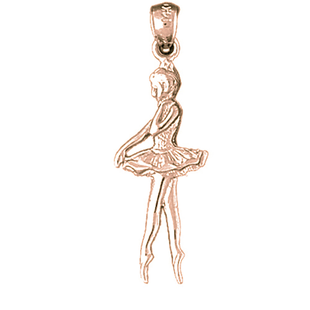 14K or 18K Gold Ballerina Pendant