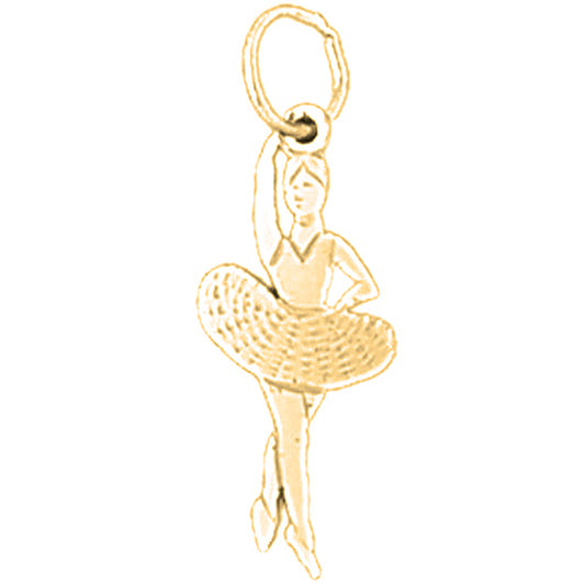14K or 18K Gold 4th Position Ballerina Pendant