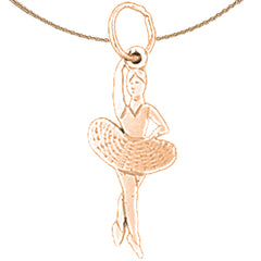 14K or 18K Gold 4th Position Ballerina Pendant