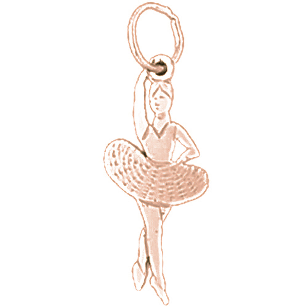 14K or 18K Gold 4th Position Ballerina Pendant