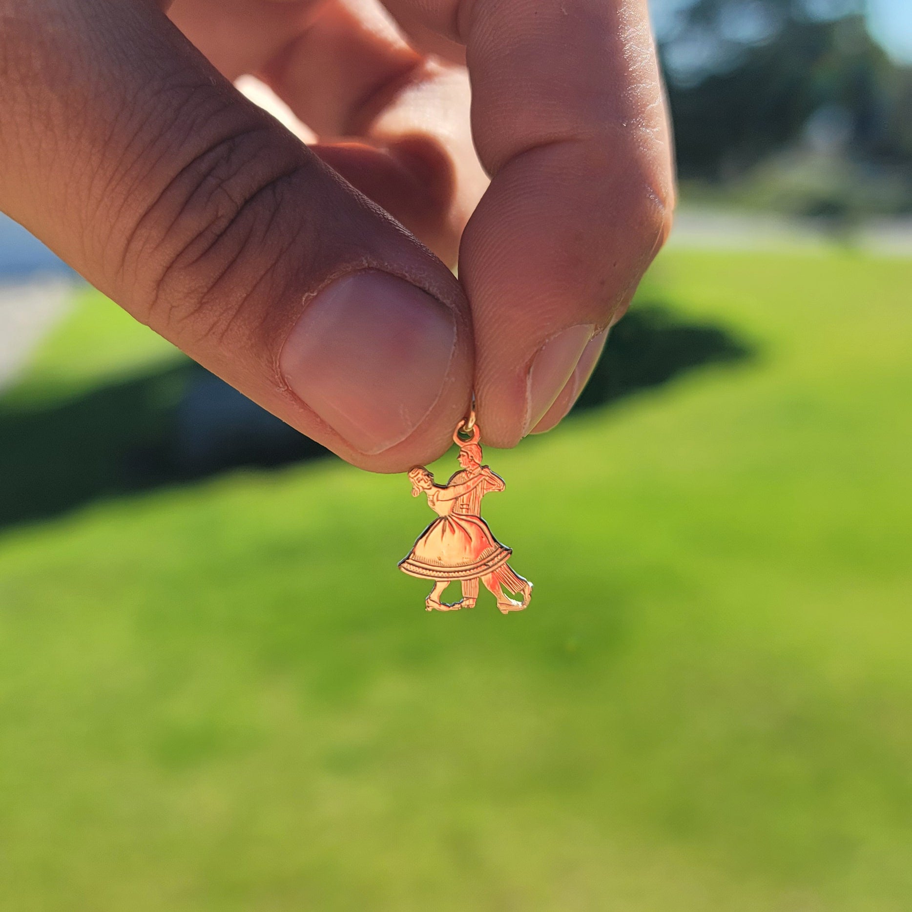 14K or 18K Gold Ballroom Dancer Pendant