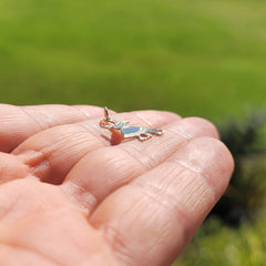 Ballsaaltänzer-Anhänger aus 14 Karat oder 18 Karat Gold