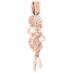 14K or 18K Gold Dancer Pendant