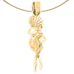 14K or 18K Gold Dancer Pendant