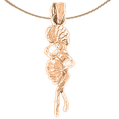 14K or 18K Gold Dancer Pendant