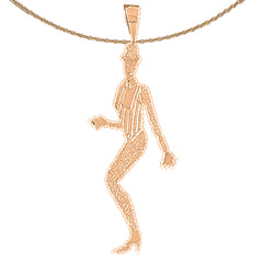 14K or 18K Gold Dancer Pendant