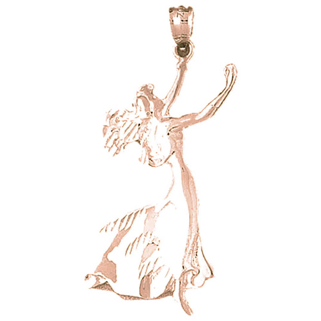 10K, 14K or 18K Gold Dancer Pendant