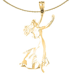 10K, 14K or 18K Gold Dancer Pendant
