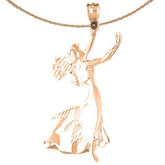 10K, 14K or 18K Gold Dancer Pendant