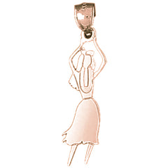 14K or 18K Gold Dancer Pendant