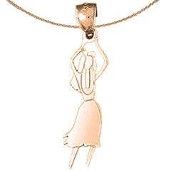 14K or 18K Gold Dancer Pendant