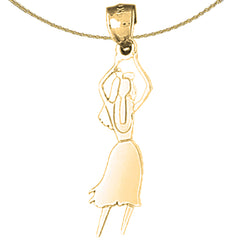 14K or 18K Gold Dancer Pendant