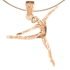 Colgante Bailarina de Oro de 14K o 18K