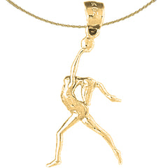 14K or 18K Gold Gymnastic Dancer Pendant