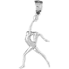 14K or 18K Gold Gymnastic Dancer Pendant