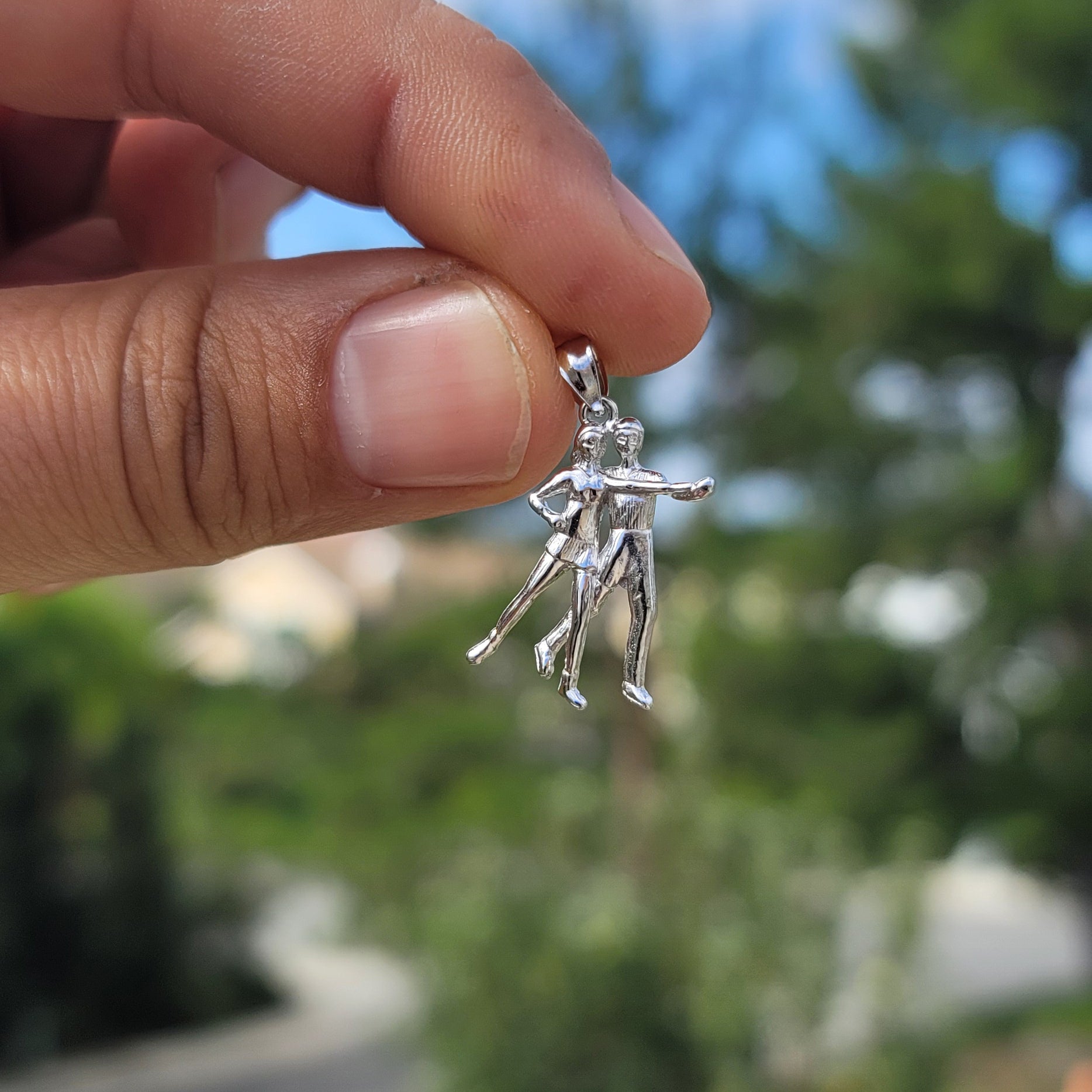 14K or 18K Gold Ballroom Dancers Pendant