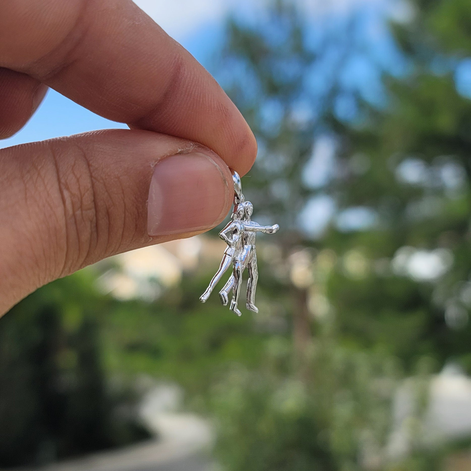 14K or 18K Gold Ballroom Dancers Pendant