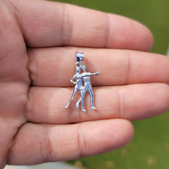 14K or 18K Gold Ballroom Dancers Pendant
