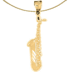 14K or 18K Gold Trumpet Pendant