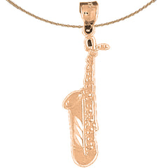 14K or 18K Gold Trumpet Pendant