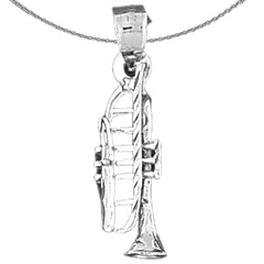 14K oder 18K Gold 3D Trompetenanhänger