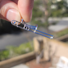10K, 14K or 18K Gold Trombone Pendant