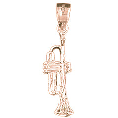 14K or 18K Gold Trumpet Pendant