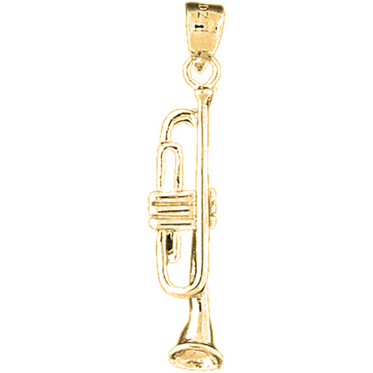 14K or 18K Gold Trumpet Pendant
