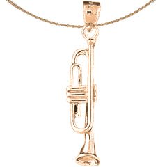 Trompetenanhänger aus 14 Karat oder 18 Karat Gold