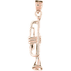 14K or 18K Gold Trumpet Pendant