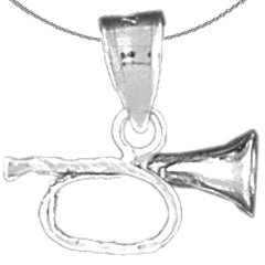 14K oder 18K Gold 3D Horn Anhänger