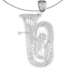 10K, 14K or 18K Gold Tuba Pendant