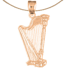 14K oder 18K Gold Harfenanhänger