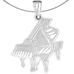 14K or 18K Gold Piano Pendant