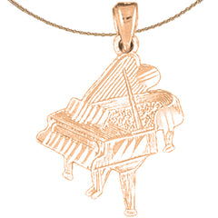 14K or 18K Gold Piano Pendant