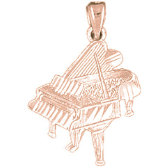 14K or 18K Gold Piano Pendant