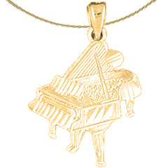 14K or 18K Gold Piano Pendant