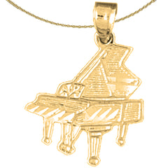 14K or 18K Gold Piano Pendant