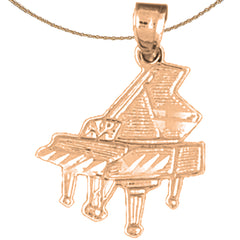 14K or 18K Gold Piano Pendant
