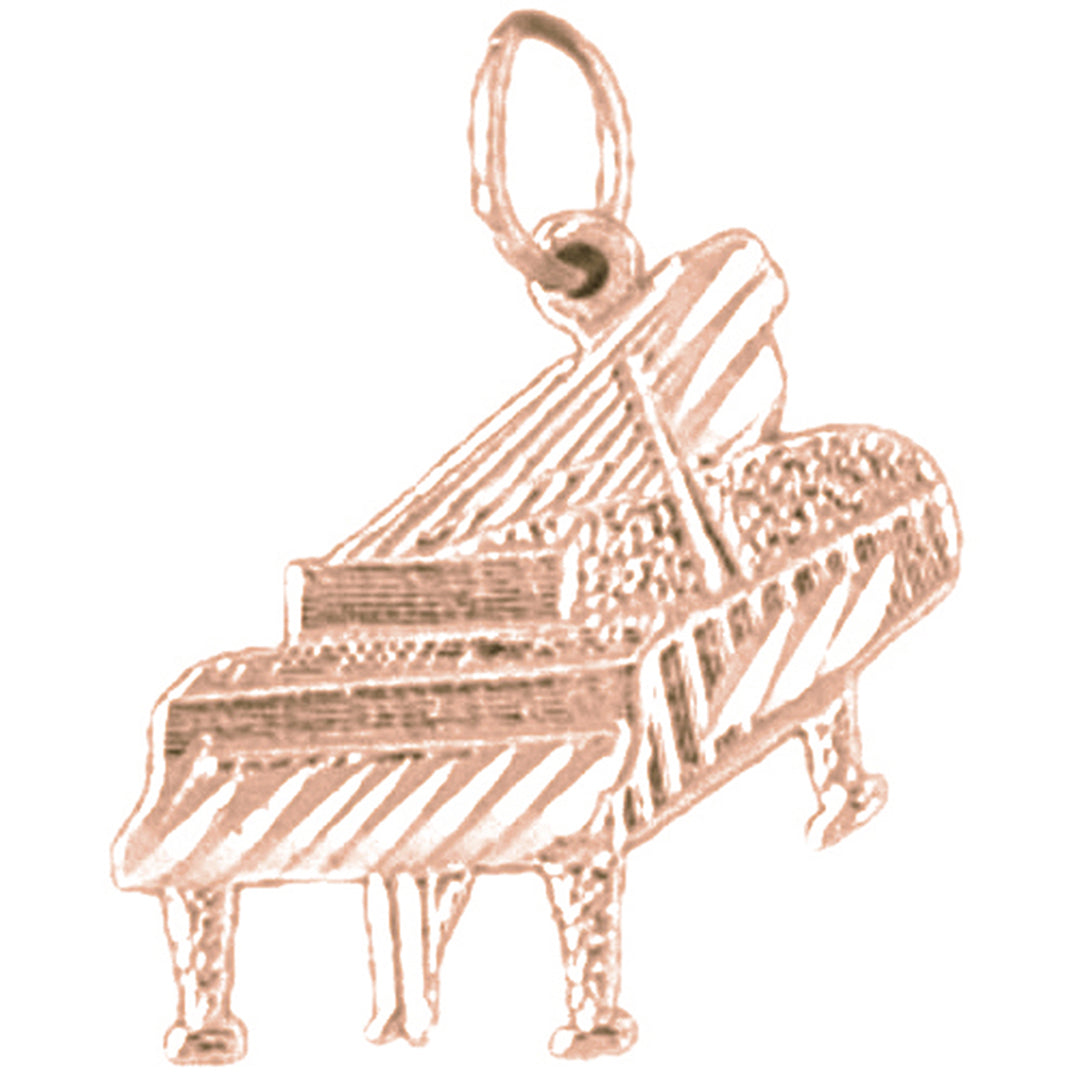 14K or 18K Gold Piano Pendant