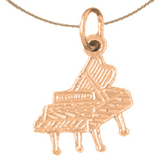 14K or 18K Gold Piano Pendant