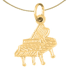 14K or 18K Gold Piano Pendant