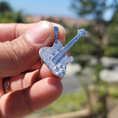 10K, 14K or 18K Gold Electric Guitar Pendant