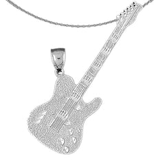 10K, 14K or 18K Gold Electric Guitar Pendant