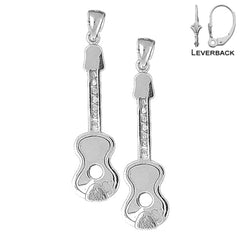 14K or 18K Gold Acoustic Guitar Earrings